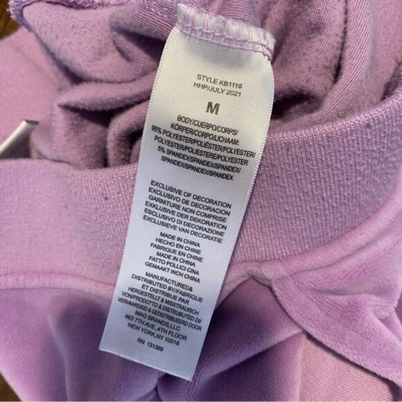 FILA Junior Purple Velour Track Pants Athleisure Loungewear - Picture 10 of 11